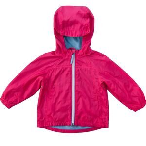 Title: L.L. Bean Kids Rain Jacket Pink & Aqua – Size 3T
